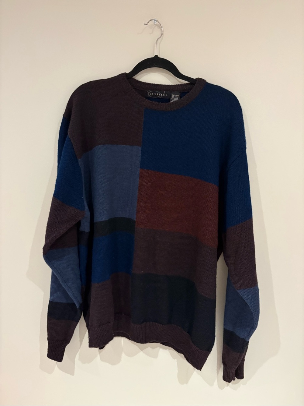 Marino Wool Blend Colourblock Pullover Sweater